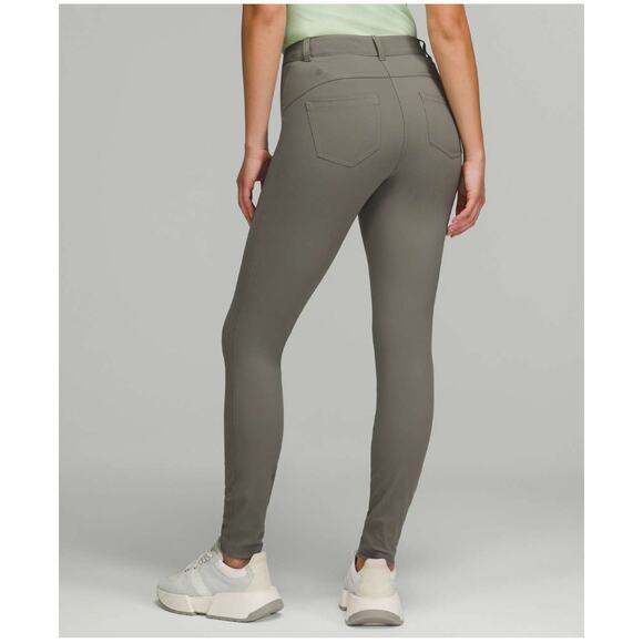 Lululemon‎ City Sleek Slim-Fit 5 Pocket High-Rise Pant Grey Sage Size 31 - Picture 1 of 7